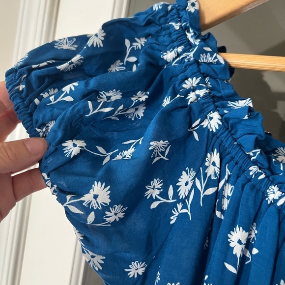 Kate Spade Macaw Blue Floral Romper - Size M - NWT - Picture 7 of 12